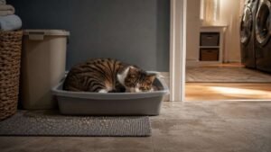 Sleeping In The Litter Box